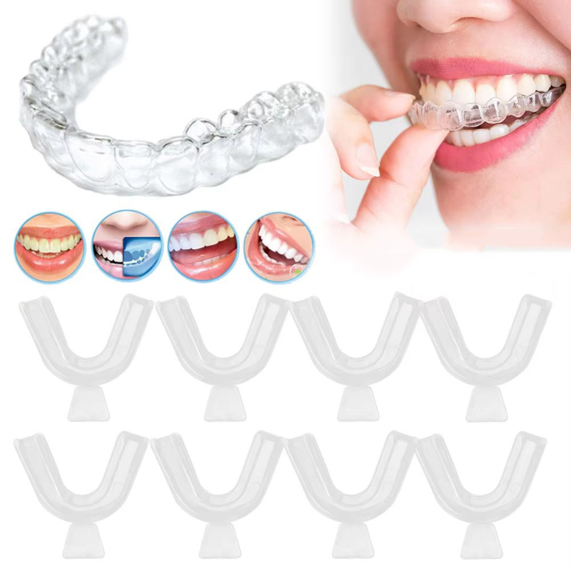 1/3/6pairs Silicone Mouth Guar - Teeth Whitening With Braces ulasan dan harga