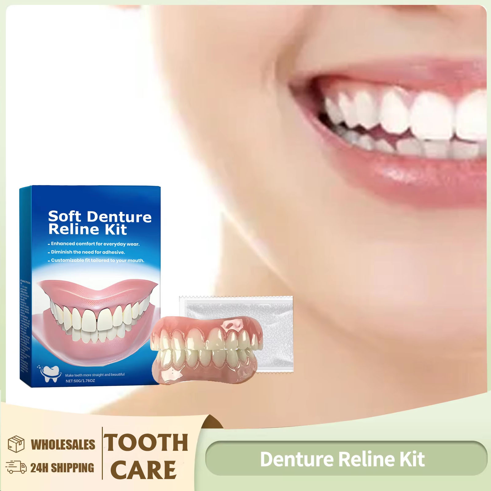 Denture Reline Kit Silicone Li - Teeth Whitening With Braces ulasan dan harga
