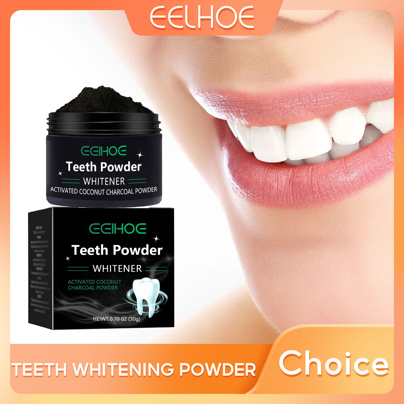 EELHOE Charcoal Powder for Tee - Whitening Powder Activated ulasan dan harga