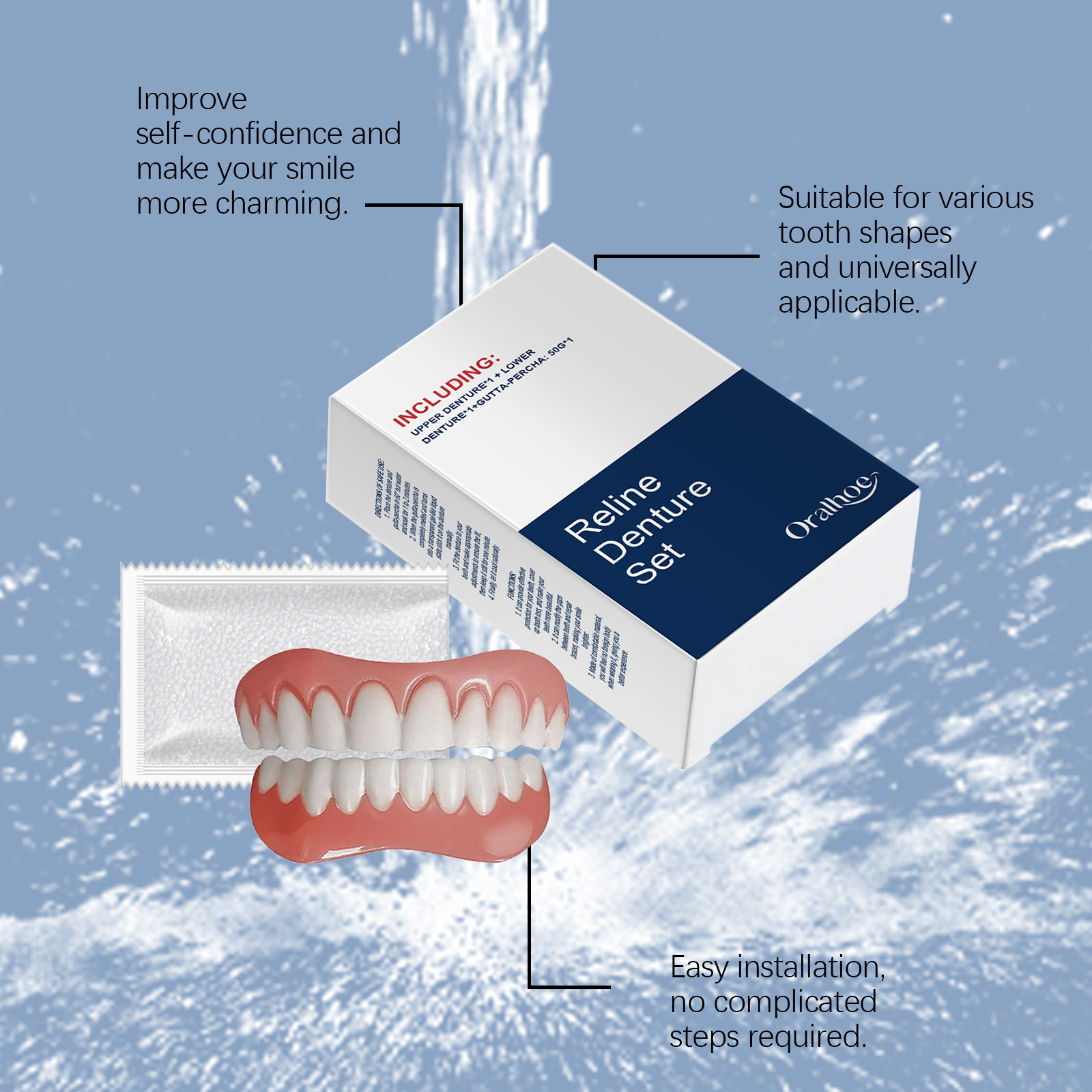 False Teeth Dentures Temporary - Teeth Whitening With Braces ulasan dan harga