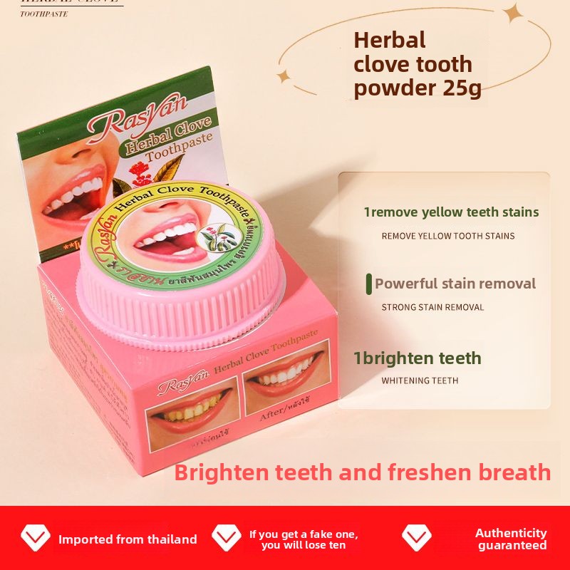 25g Rasyan Thai Clove Coconut  - Teeth Whitening Zimba ulasan dan harga