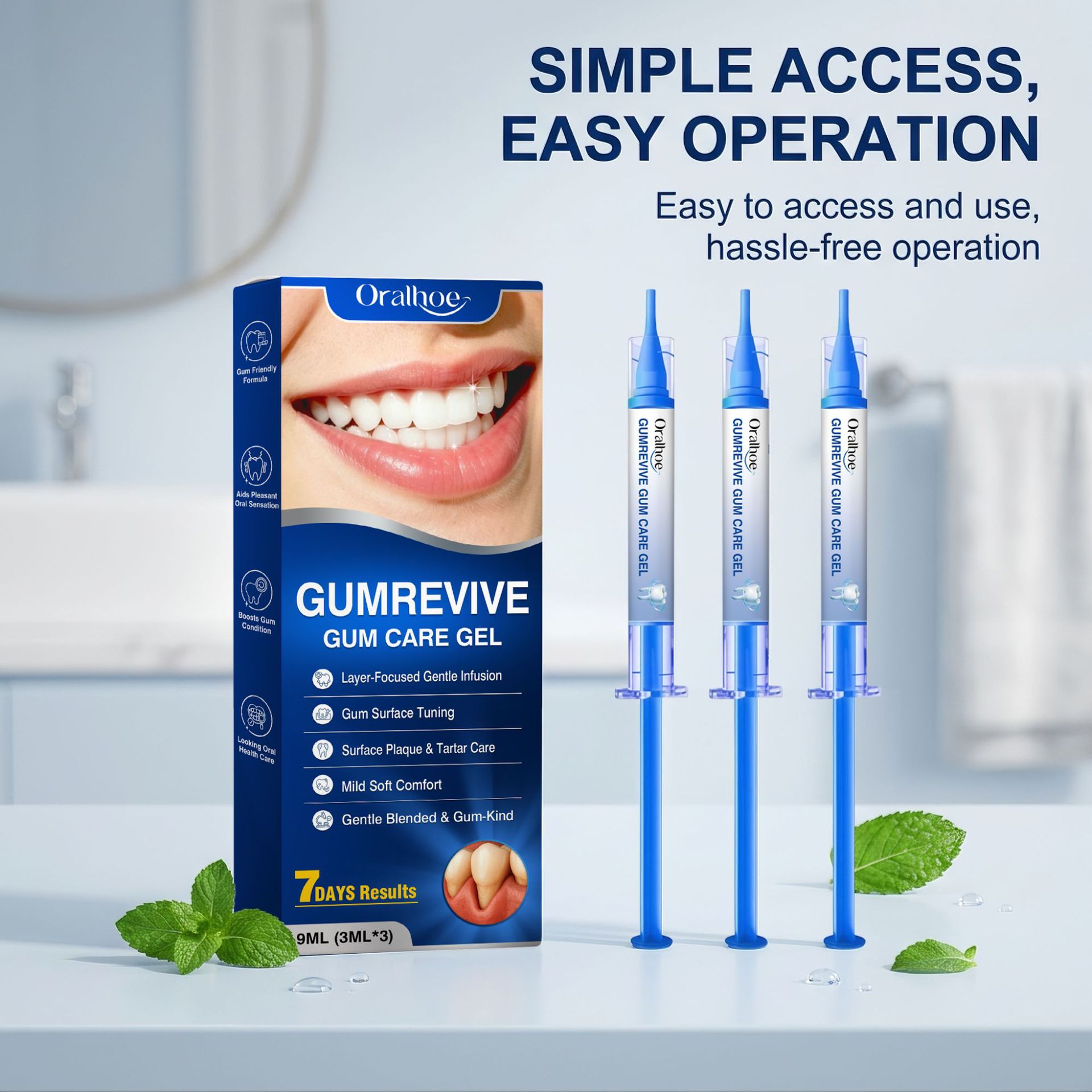 Oral Care Gel 3Pcs Gum Cleanin - Teeth Whitening Gel Peroxide ulasan dan harga