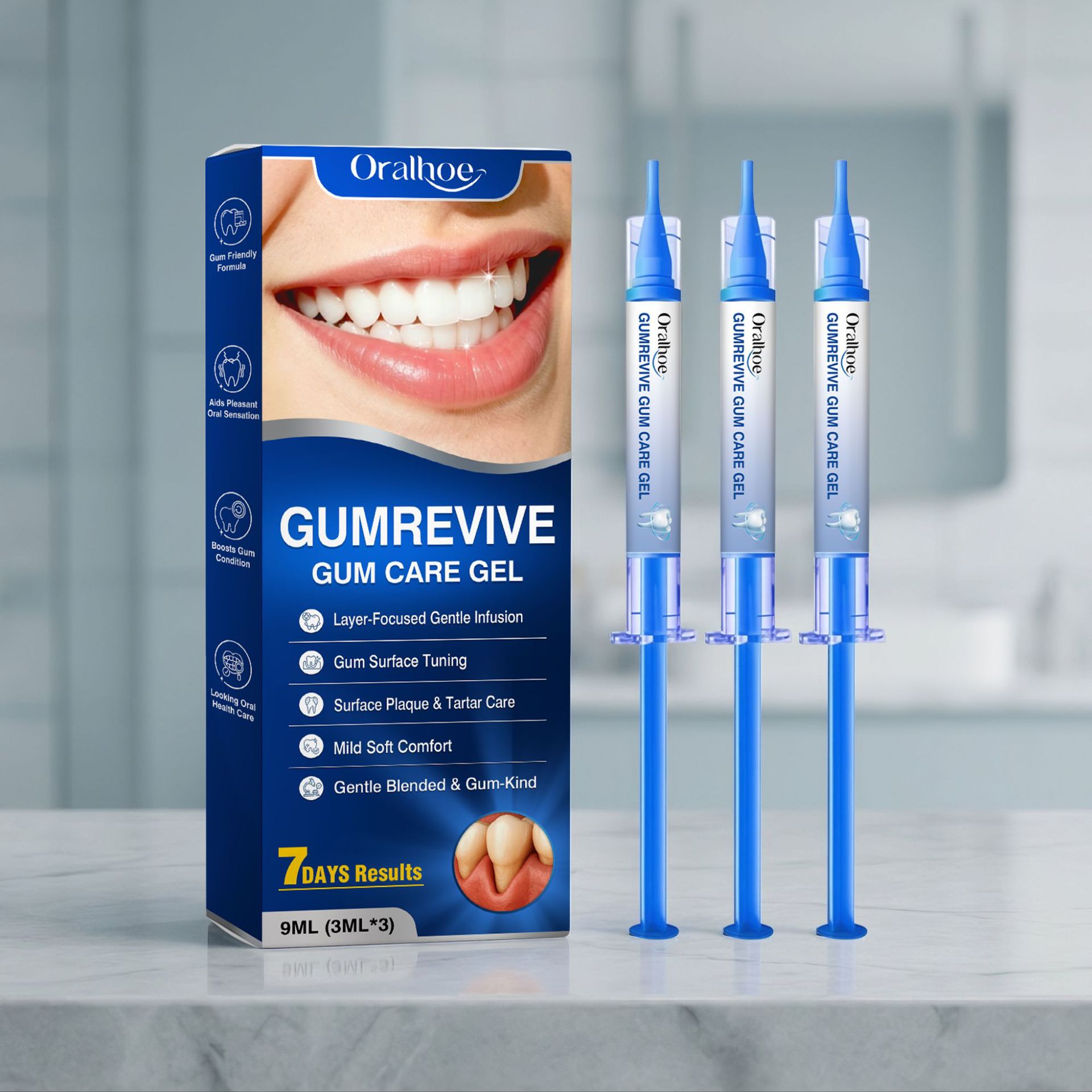Oral Care Gel 3Pcs Gum Cleanin - Teeth Whitening Gel Peroxide ulasan dan harga