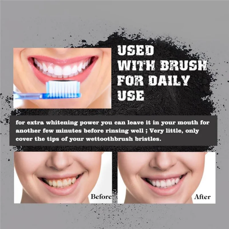 Food Grade Teeth Powder Charco - Whitening Powder Activated ulasan dan harga