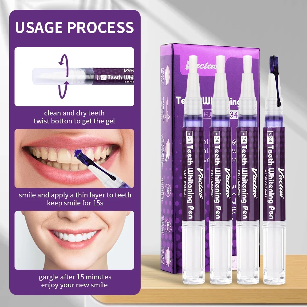 Vaclav V34 Purple teeth whiten - Teeth Whitening Ulta ulasan dan harga